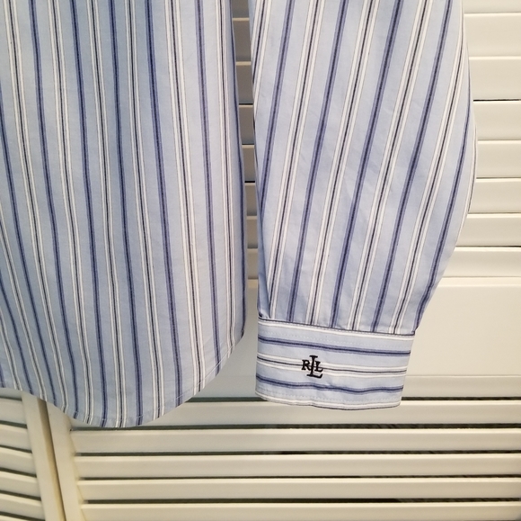 Lauren RL ruffled stripe shirt - Picture 3 of 7